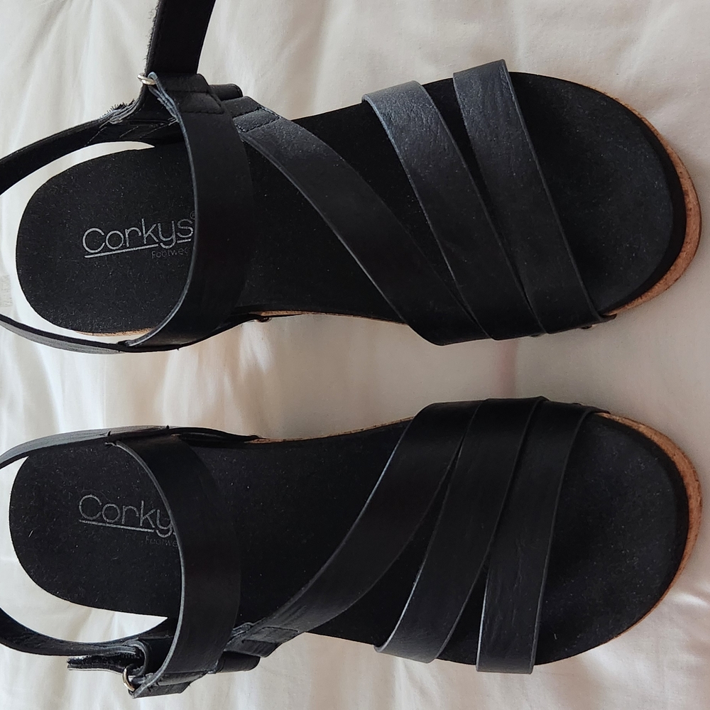 Corkys Women's Black Sandals